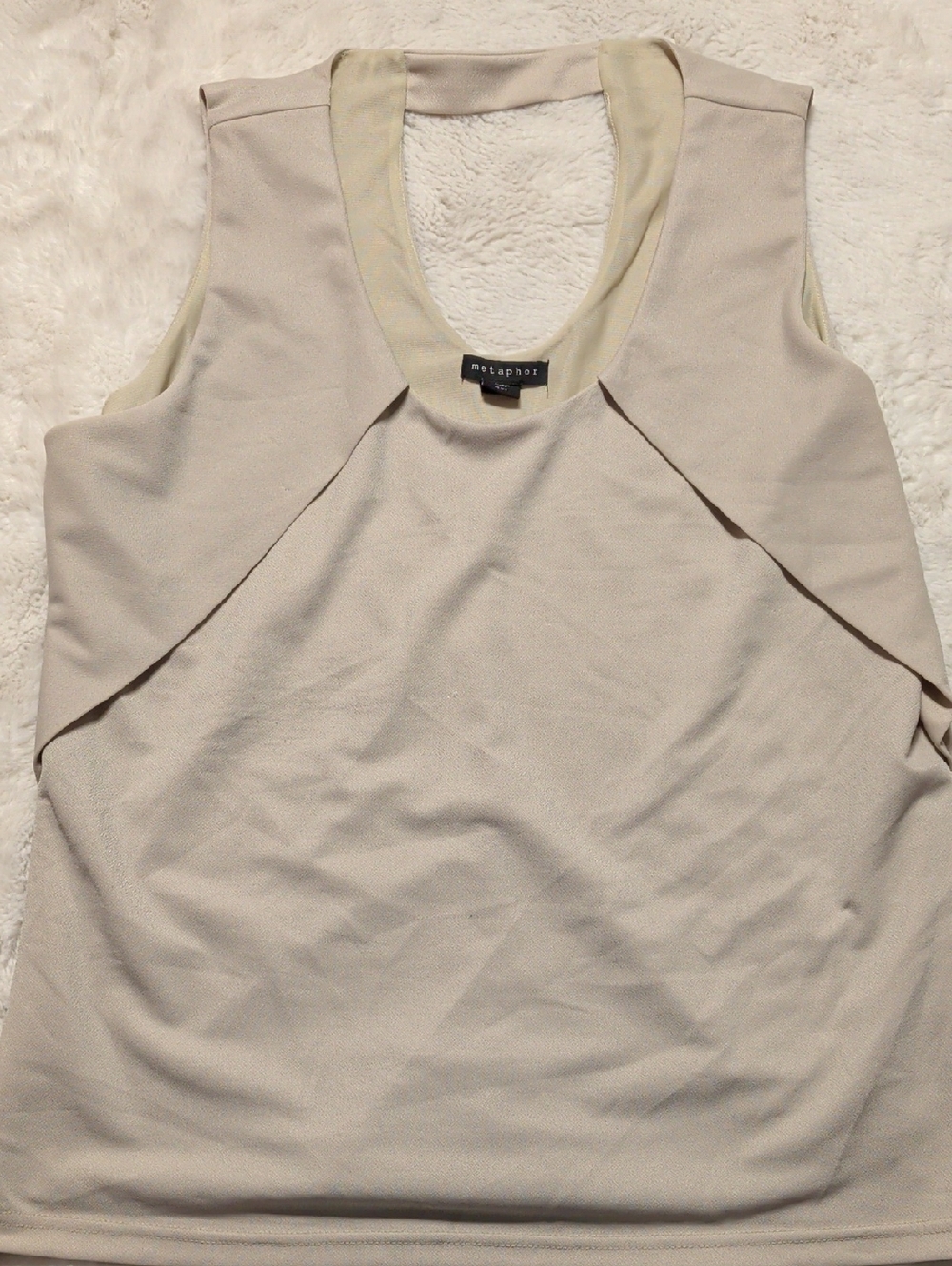 Metaphor Cream Layered Overlay Camisole